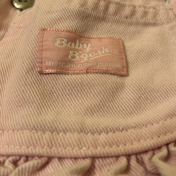 Oshkosh B'gosh Baby Girls Overalls Size 6 Months Pink in EUC with Snaps! - Picture 3 of 5